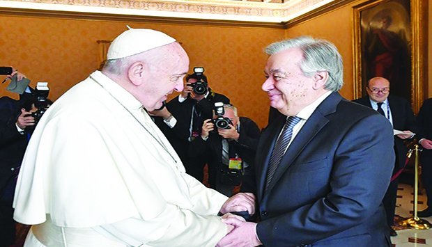 Papa Francisco e António Guterres
